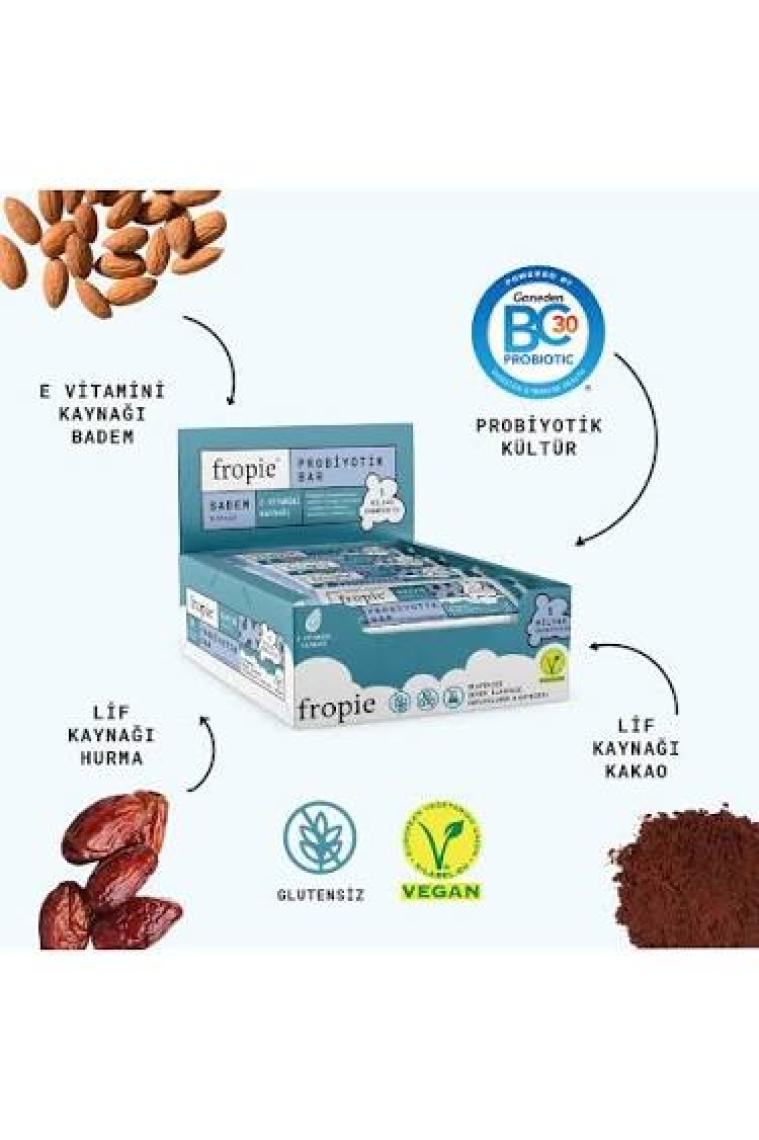 Badem & Kakaolu Probiyotik Bar - 35 g - 12 adet