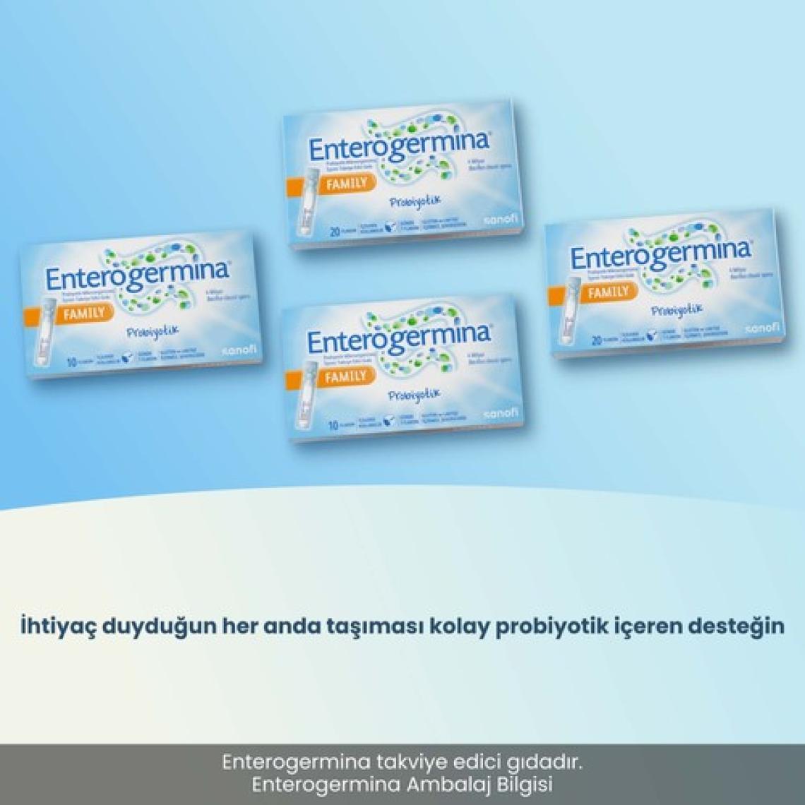 Enterogermina Aile 20 Flakon 4 Milyar Bacillus Clausii Sporu İçeren Probiyotik