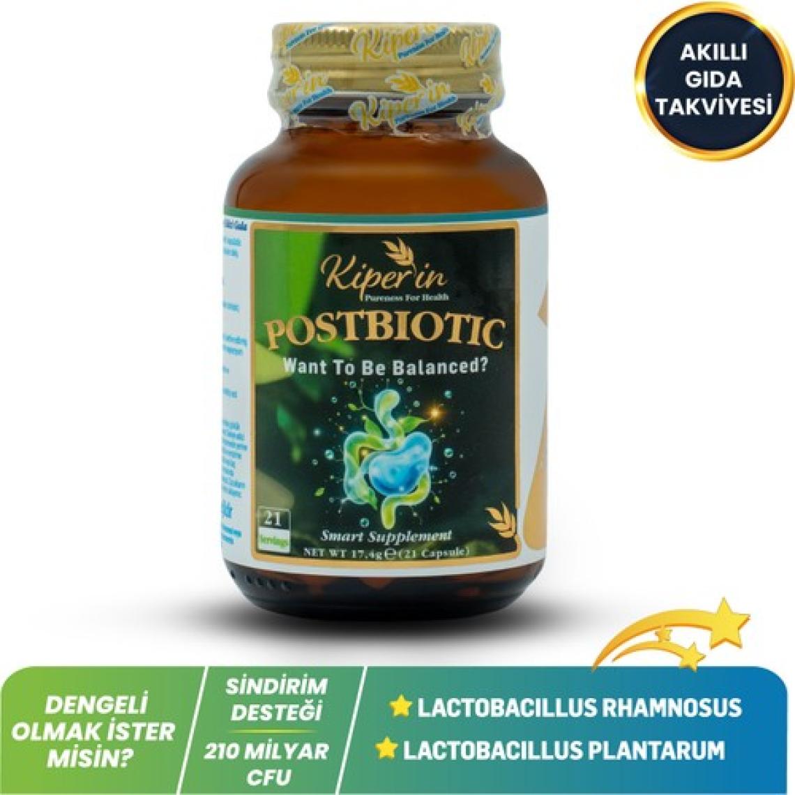 Kiperin Postbiyotik 210 Milyar Cfu Rhamnosus & Plantarum (21KAPSÜL & 700MG) | Akıllı Gıda Takviyesi