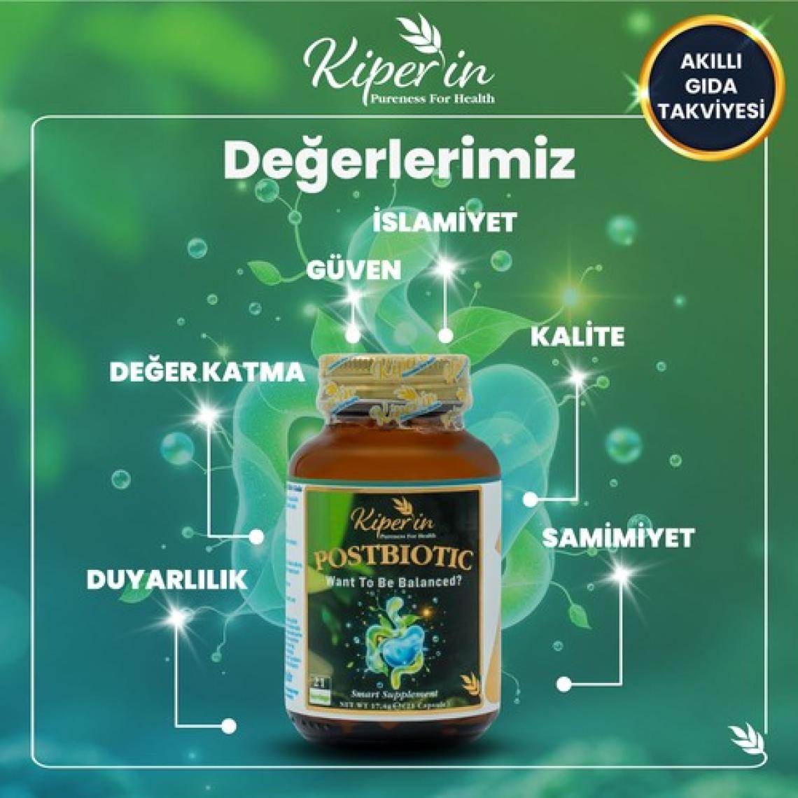 Kiperin Postbiyotik 210 Milyar Cfu Rhamnosus & Plantarum (21KAPSÜL & 700MG) | Akıllı Gıda Takviyesi