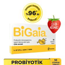 Eczacıbaşı Bigaia Probiyotik Çilek Aromalı Çiğneme 10 Tablet