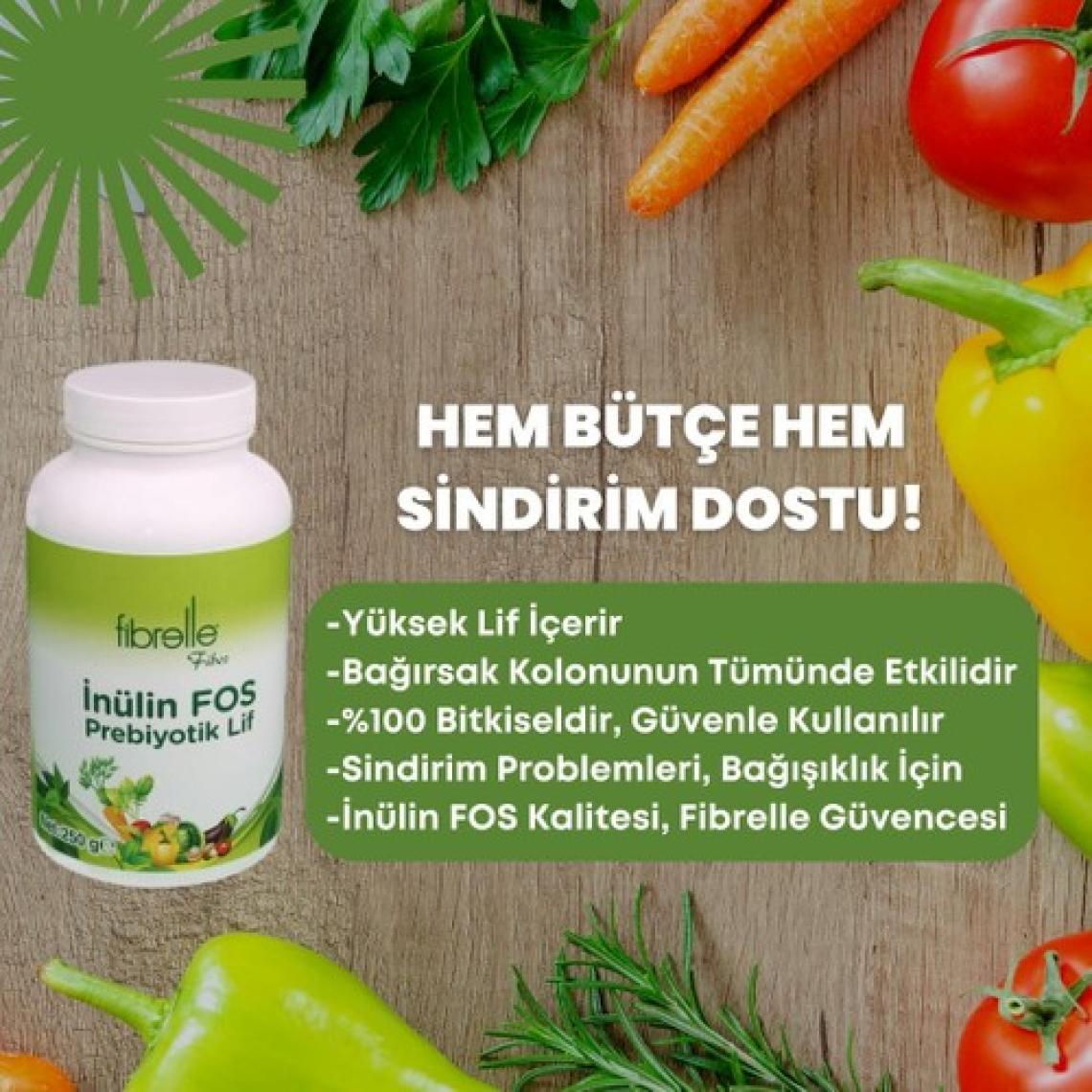 Fibrelle Inülin Fos Prebiyotik Lif 250 Gr