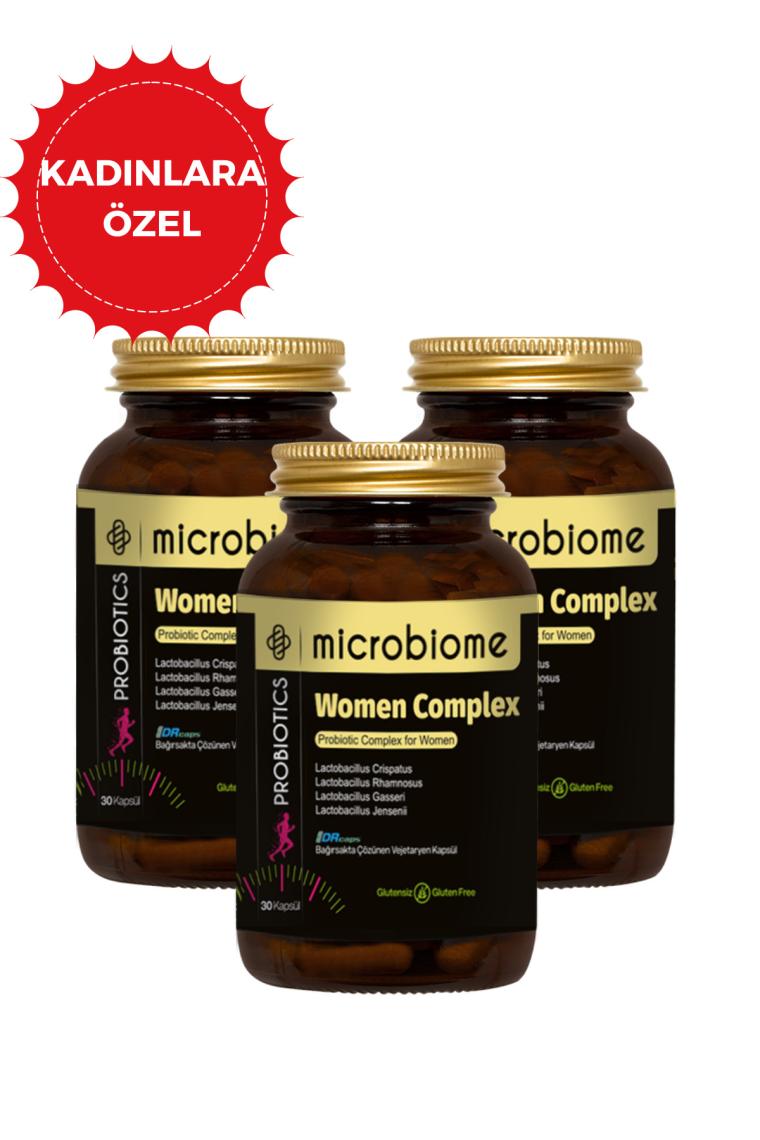 Microbiome Probiotic Complex For Women 30 Kapsül 3 Adet | Kadınlara Özel Probiyotik