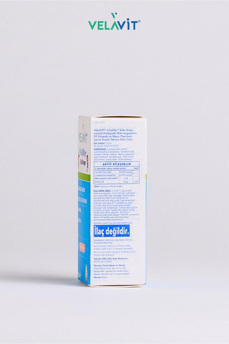Velavit V-Coliflor Kids Drops Probiyotik Damla 10 Ml 8682368909328