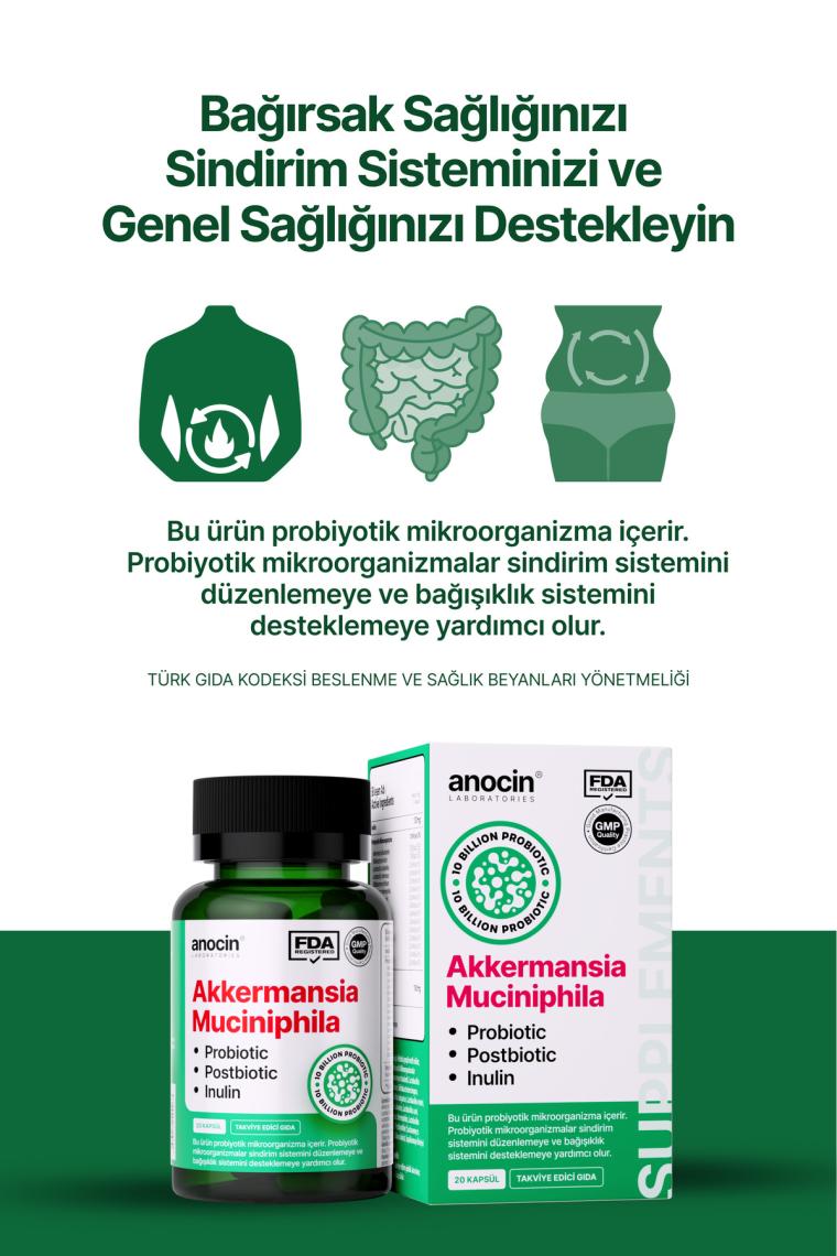 Akkermansia Muciniphila Probiyotik + Prebiyotik + Postbiyotik + Inulin . X6 Kat Daha Çok Akkermansia