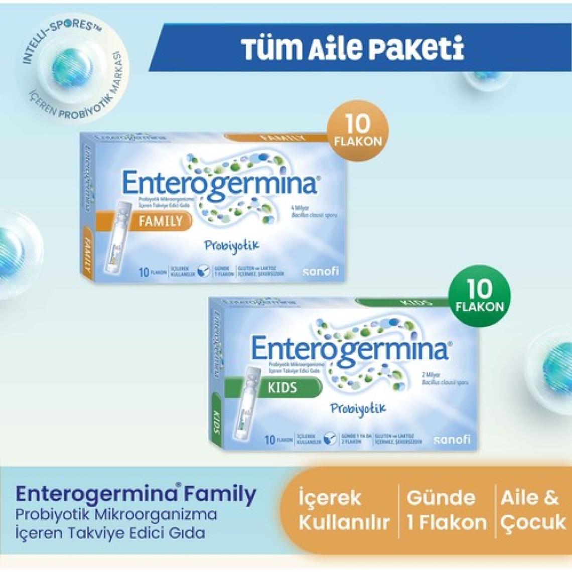 Enterogermina 2B  10 Flakon 4B 10 Flakon- Tüm aile için paket