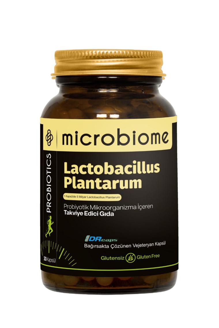 Microbiome Lactobacillus Plantarum Probiotic 30 Kapsül (Probiyotik Mikroorganizma)