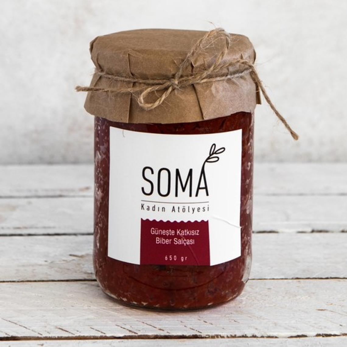 Soma Kadın Atölyesi Biber Salçası Katkısız Ev Yapımı (Güneşte Kurutulmuş) 650 gr