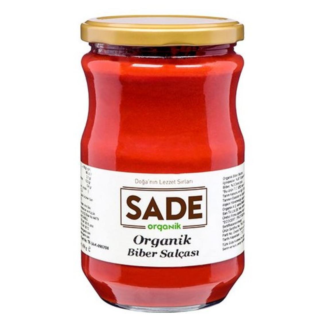 Sade Organik Biber Salçası 650 gr