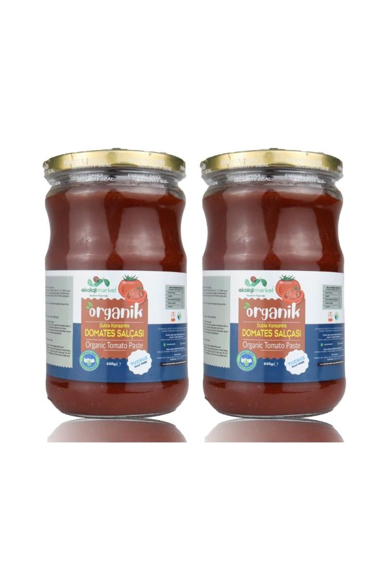 Organik Tuzsuz Domates Salçası 650 Gr - 2'li Paket ( Duble Konsantre )