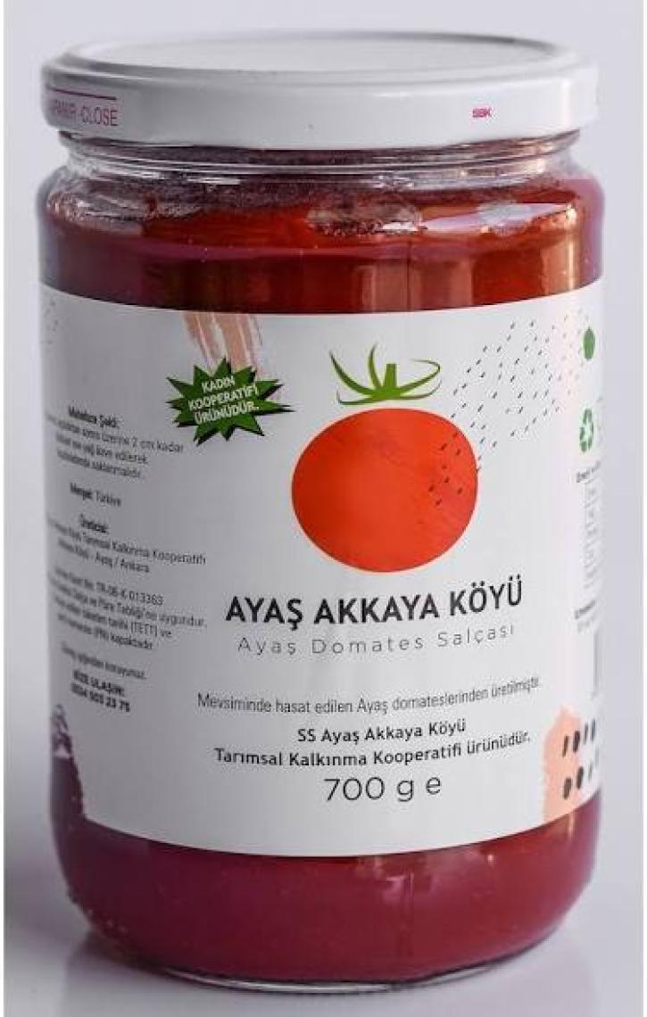 Yeni Sezon Ayaş Akkaya Köyü Domates Salçası  2024 Yaz Sezonu 680 gr