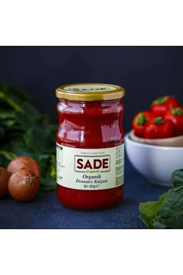 Sade Organik Domates Salçası 650 gr 5'li