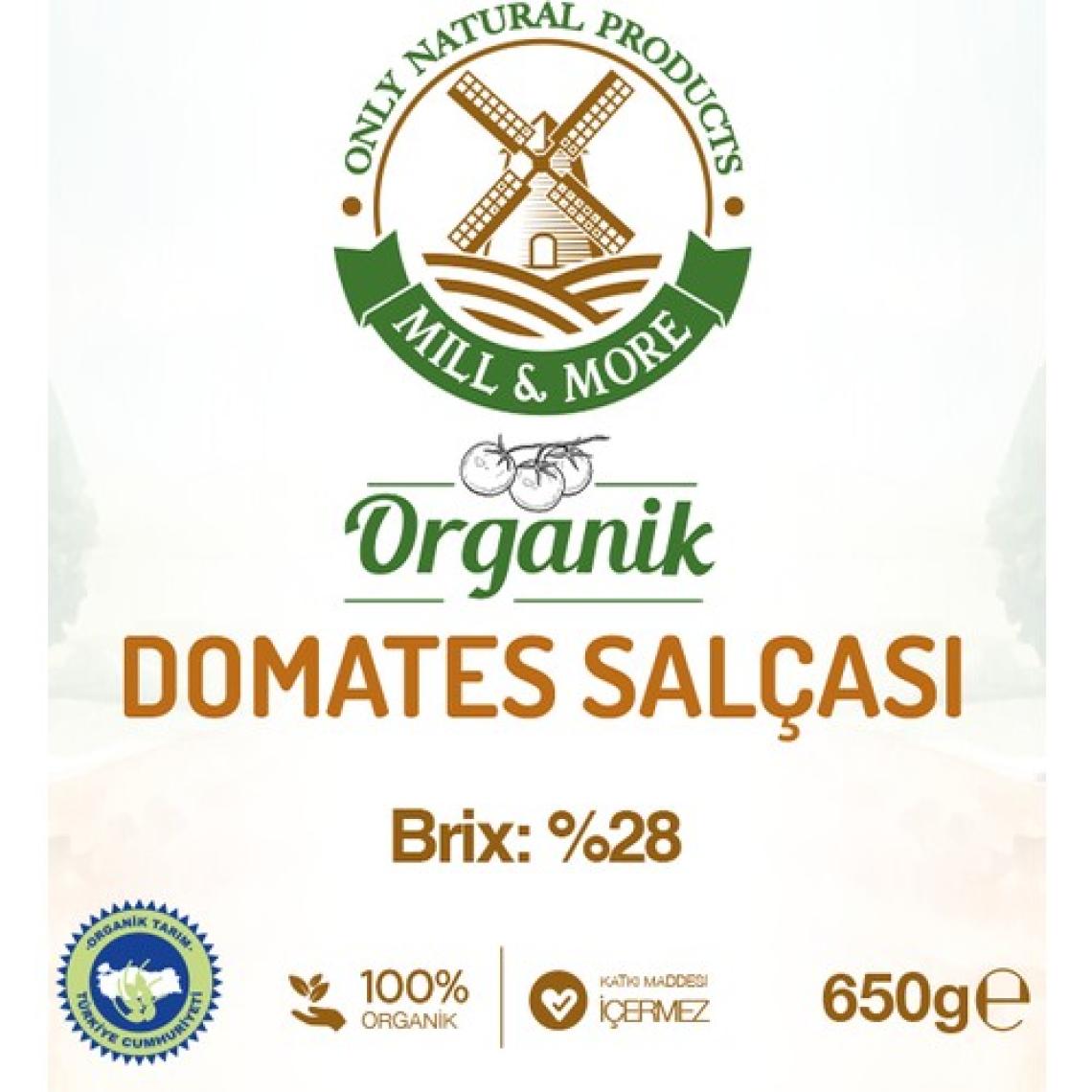 Mill & More Organik Tuzsuz Domates Salçası 2 x 650 gr