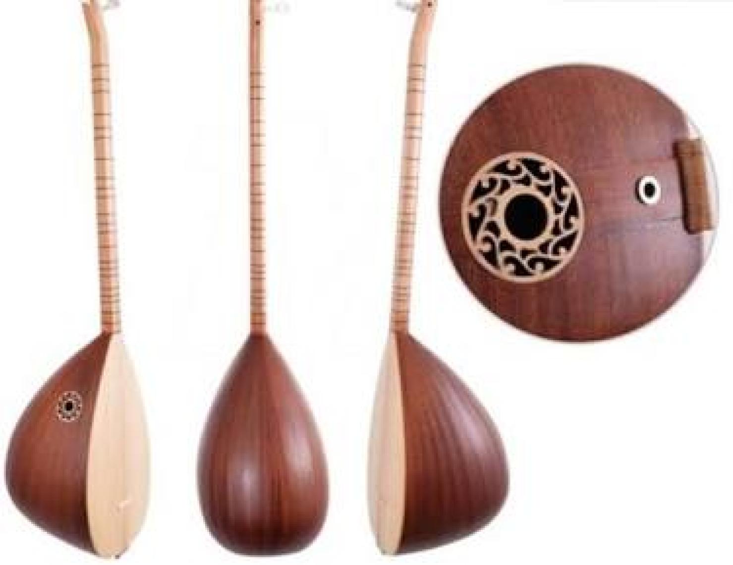 Bağlama Yaprak Maun Uzun Bymu+Kılıf Hediyeli