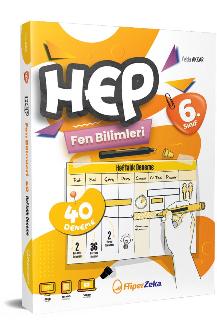 2025 6.sınıf Haftalık Hep Matematik ve Fen Bilimleri 40 Deneme - Hiper Zeka
