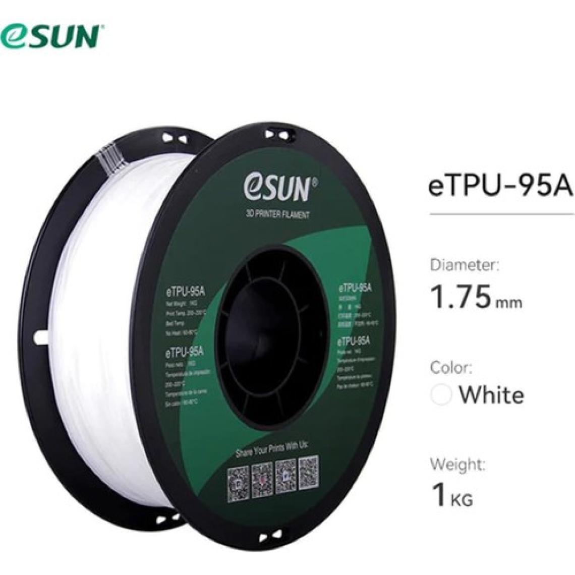 Esun eTPU-95A Filament Beyaz