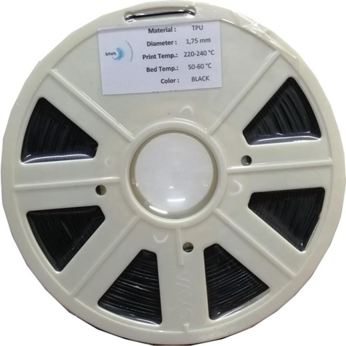 Sava Tpu (Flex) Esnek Filament - 1.75 mm Siyah