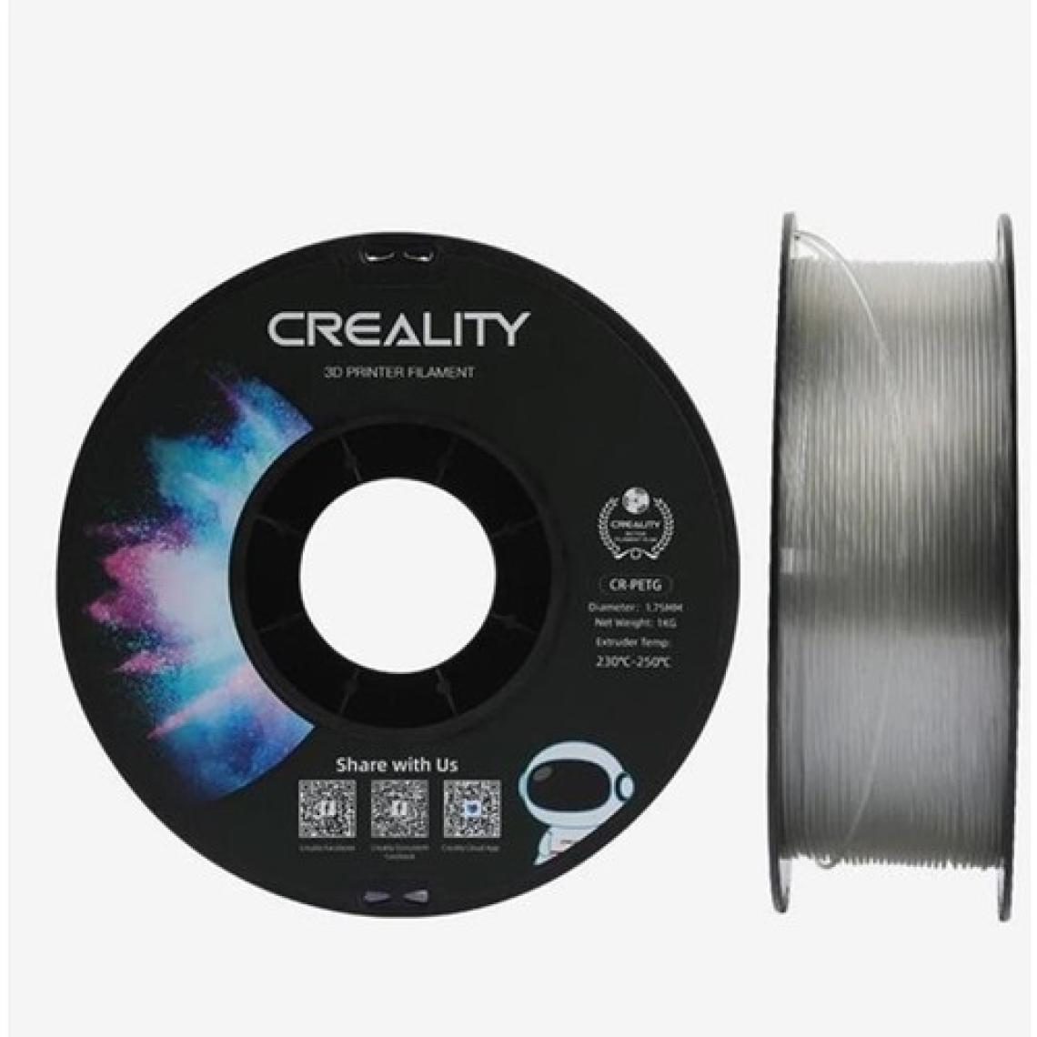 Creality  Creality Cr-Petg Transparan Filament 1.75MM 1000GR
