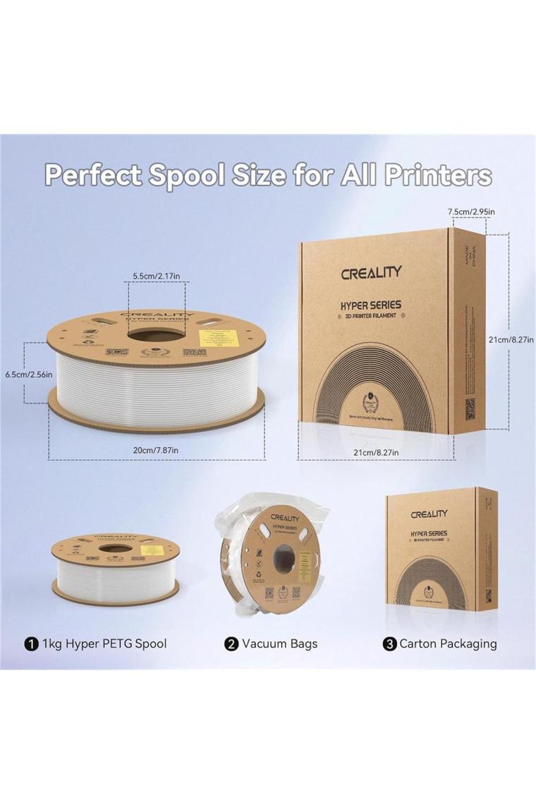 Creality Hyper Pet-g Filament Beyaz 1.75MM 1kg