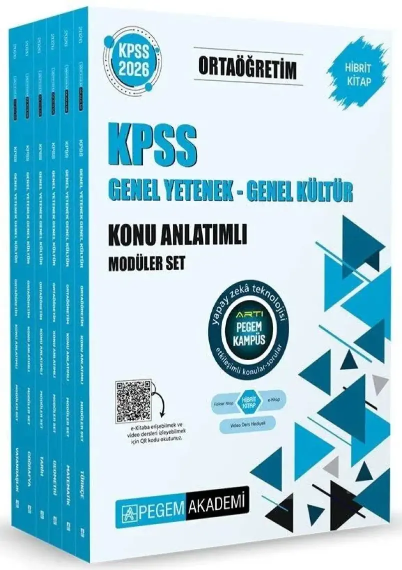 Pegem Akademi Yayıncılık KPSS 2024 Genel Yetenek Genel Kültür Ortaöğretim Konu Anlatımlı Modüler Set (6 Kitap Takım)