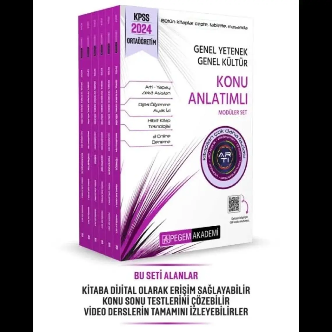 Pegem Akademi Yayıncılık KPSS 2024 Genel Yetenek Genel Kültür Ortaöğretim Konu Anlatımlı Modüler Set (6 Kitap Takım)