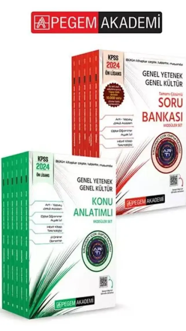 PEGEM AKADEMİ 2024 KPSS GY GK  Önlisans Konu Anlatımlı Modüler Se