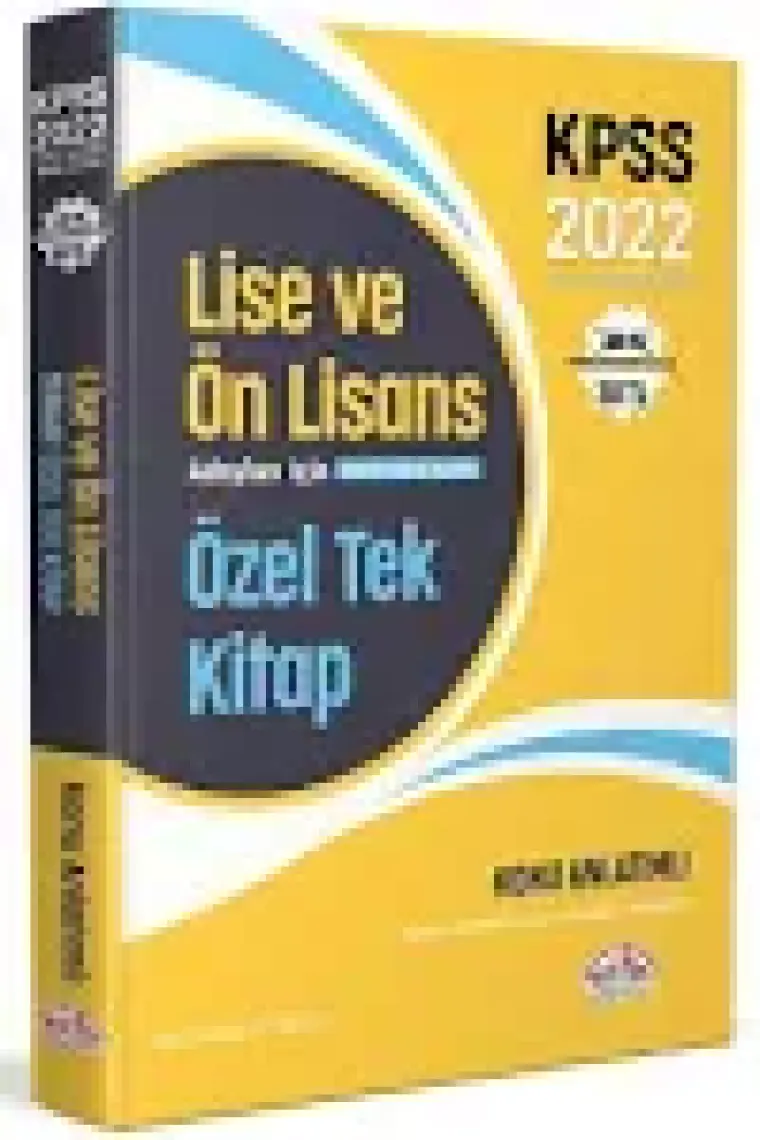 Editör Yayınları 2022 KPSS Lise ve Önlisans Adayları Için Özel Tek Kitap Konu Anlatımlı