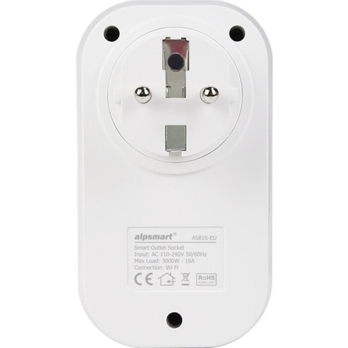 Alpsmart AS816 EU Akıllı Wifi Priz - Zaman Ayarlı 16A Tuya Uyumlu