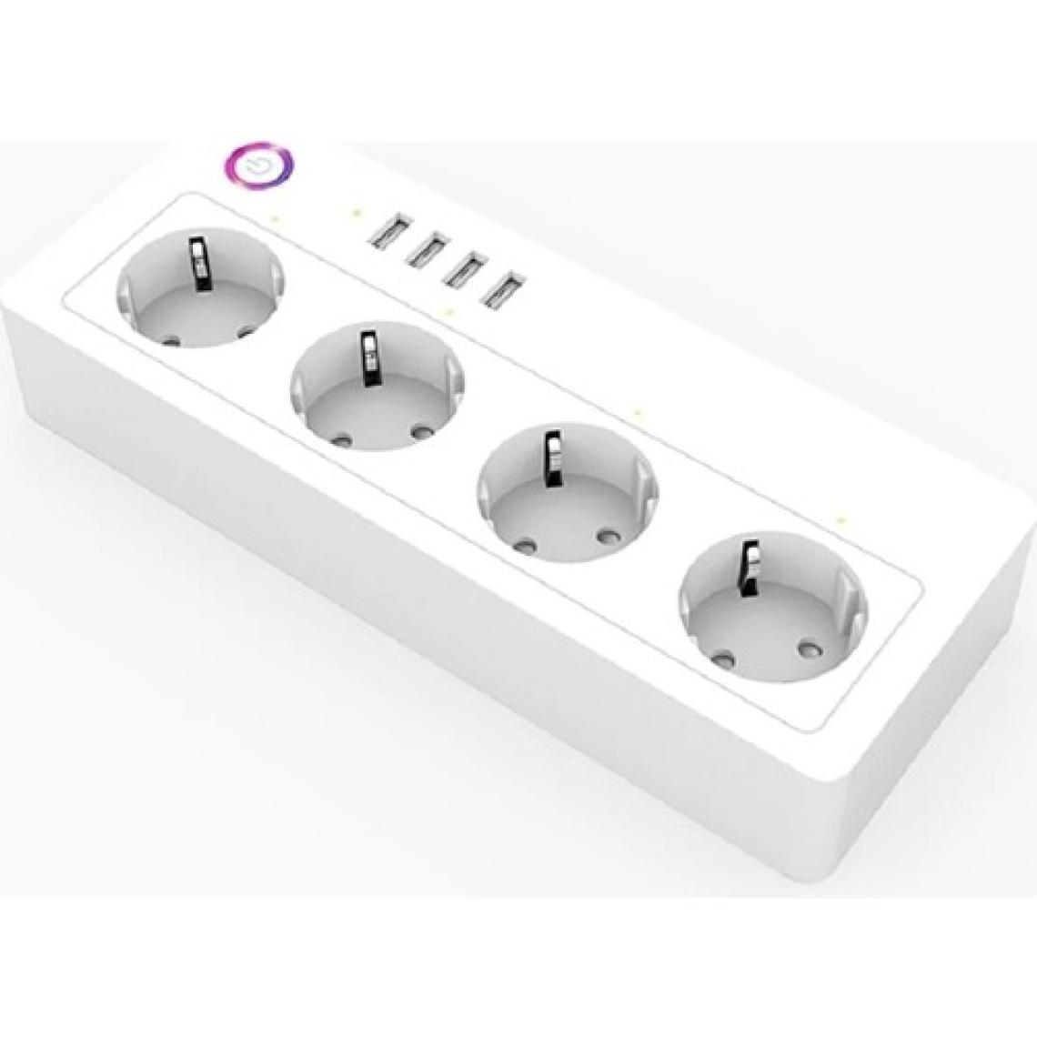 Fulltech Fsm-3 4xsoket, 4xusb Wi-Fi Telefon Kontrollü Akıllı Priz