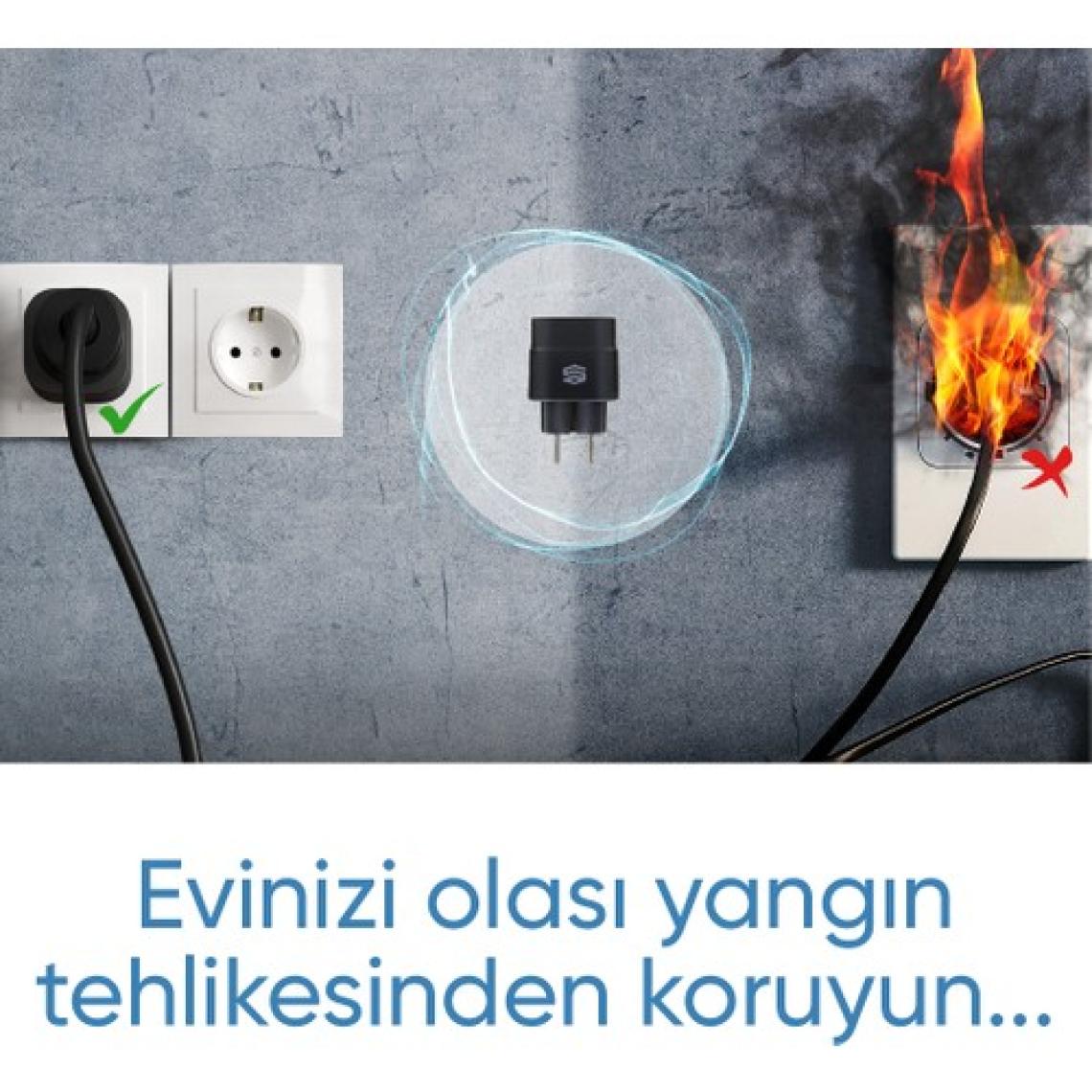 Akıllı Wi-Fi Priz Akım Korumalı Uzaktan Kontrol