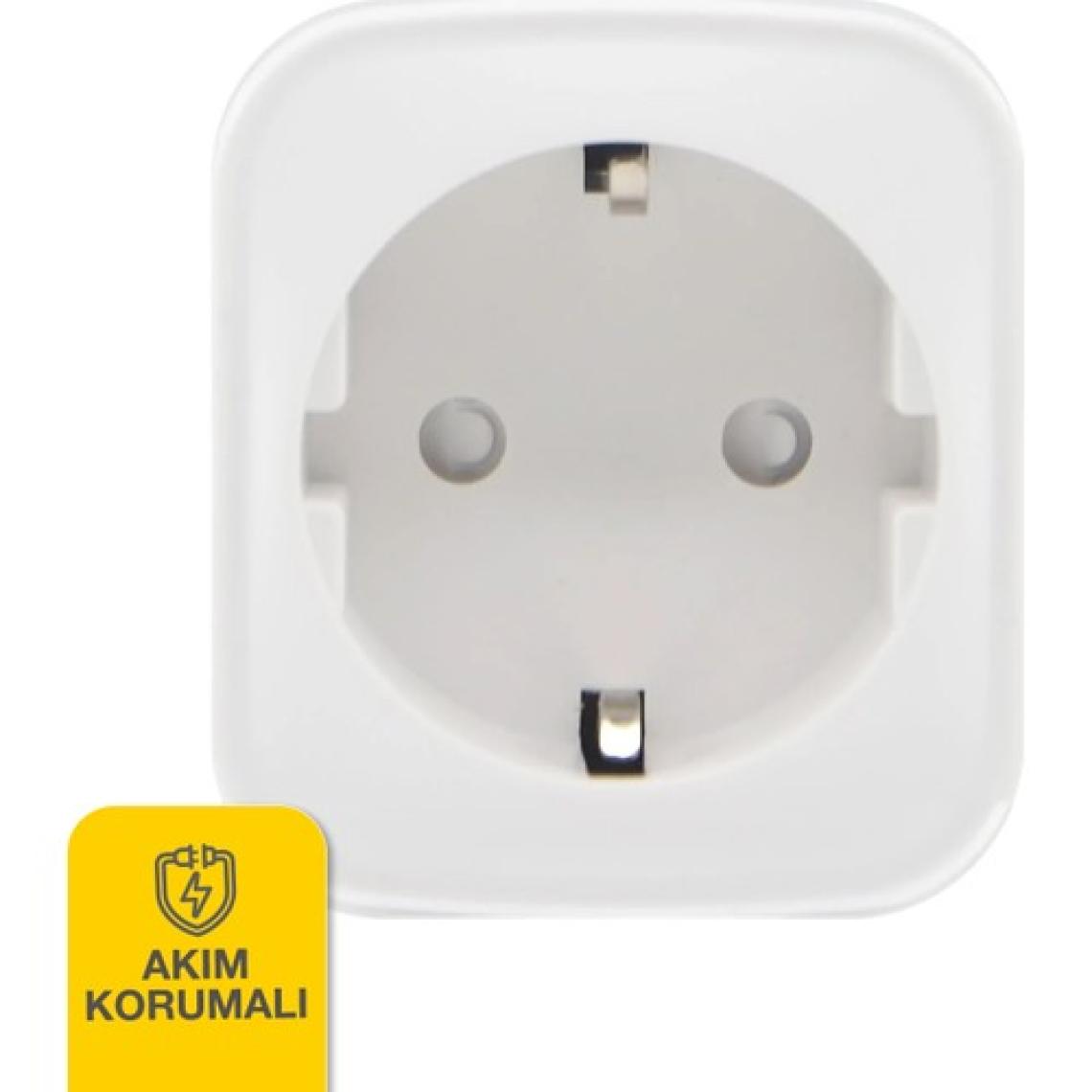 Günsan Wi-Fi Kontrollü Akım Korumalı Akıllı Priz 16A Tuya & Smart Life Destekli