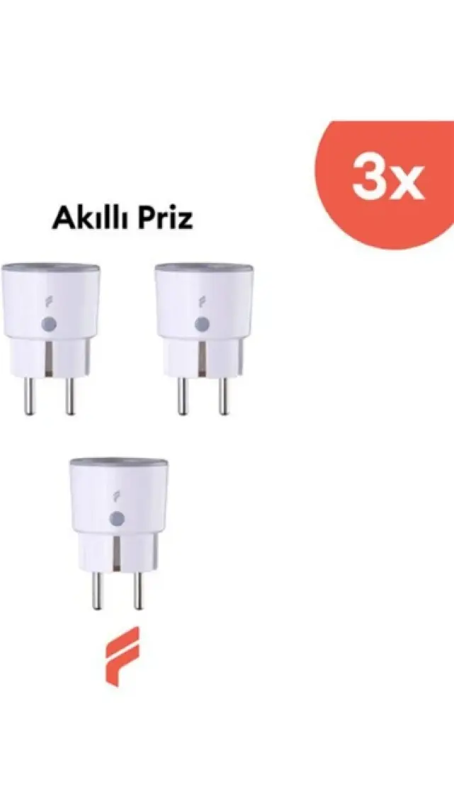 Fonri Akıllı Priz (16 AMPER) 3'lü Set, Wifi, Uzaktan Kontrol, Anlık Enerji Tüketim Takip, Zamanlayıcı, 2 Yıl Garantili, Tuya Destekli