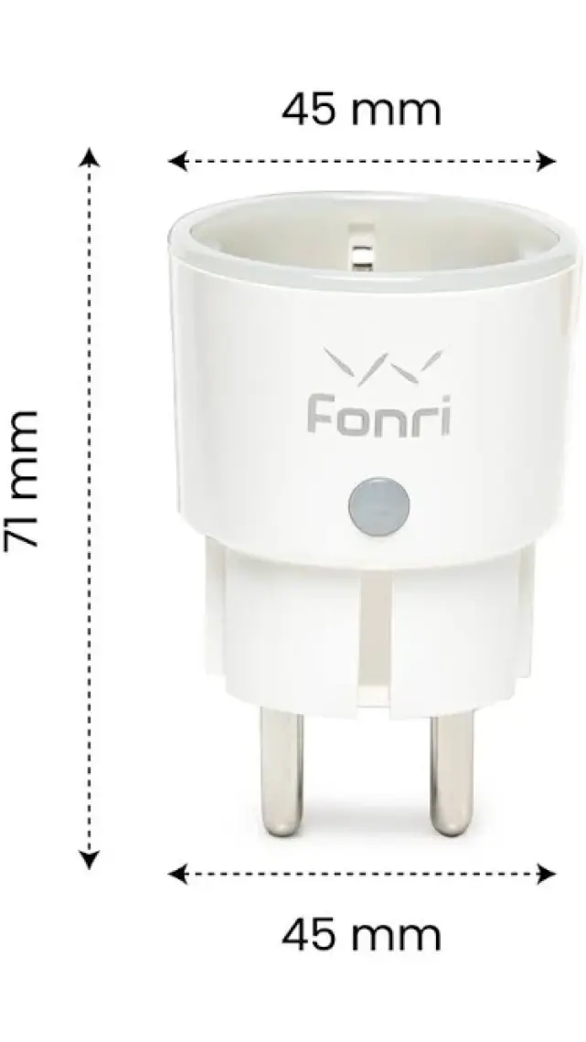 Fonri Akıllı Priz (16 AMPER) 3'lü Set, Wifi, Uzaktan Kontrol, Anlık Enerji Tüketim Takip, Zamanlayıcı, 2 Yıl Garantili, Tuya Destekli
