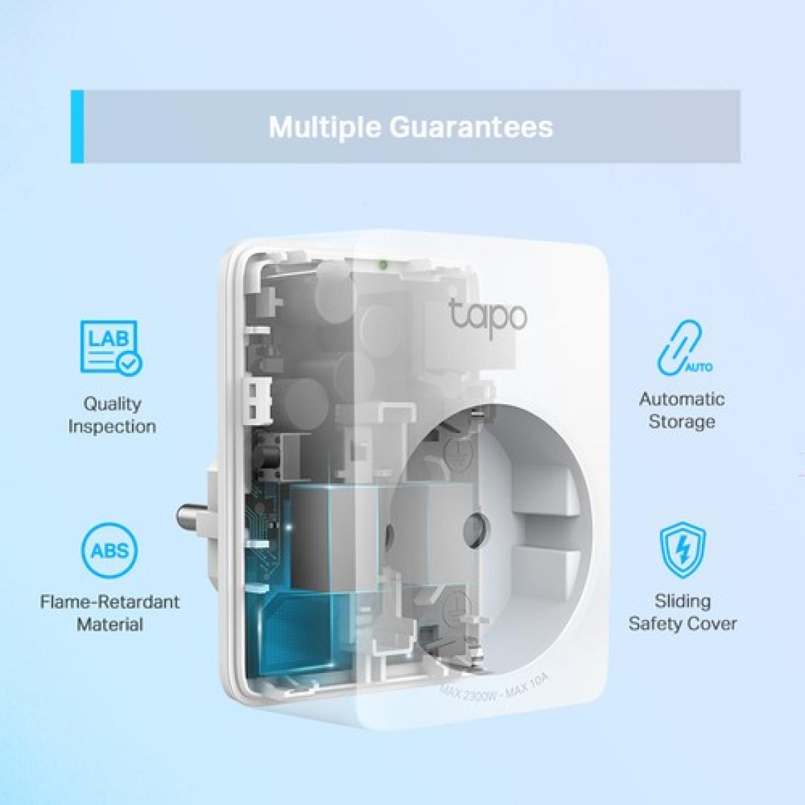 TP-Link Tapo P100 | Akıllı Mini Wi-Fi Priz | Uzaktan Kontrol | Alexa ve Google Home Uyumlu | Cihaz Paylaşımı | Zamanlama Özelliği | Kolay Kurulum | Hub Gerektirmez