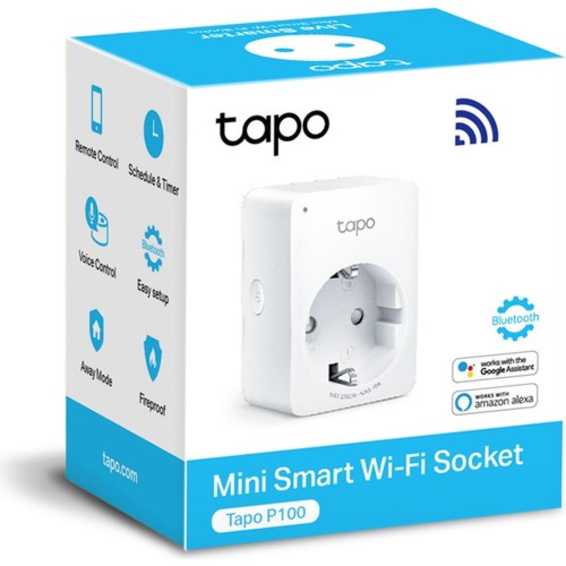 TP-Link Tapo P100 | Akıllı Mini Wi-Fi Priz | Uzaktan Kontrol | Alexa ve Google Home Uyumlu | Cihaz Paylaşımı | Zamanlama Özelliği | Kolay Kurulum | Hub Gerektirmez
