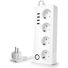 Exeo Akıllı Wifi Uzatma Kablolu 4 Port USB Hızlı Şarj ve  Priz