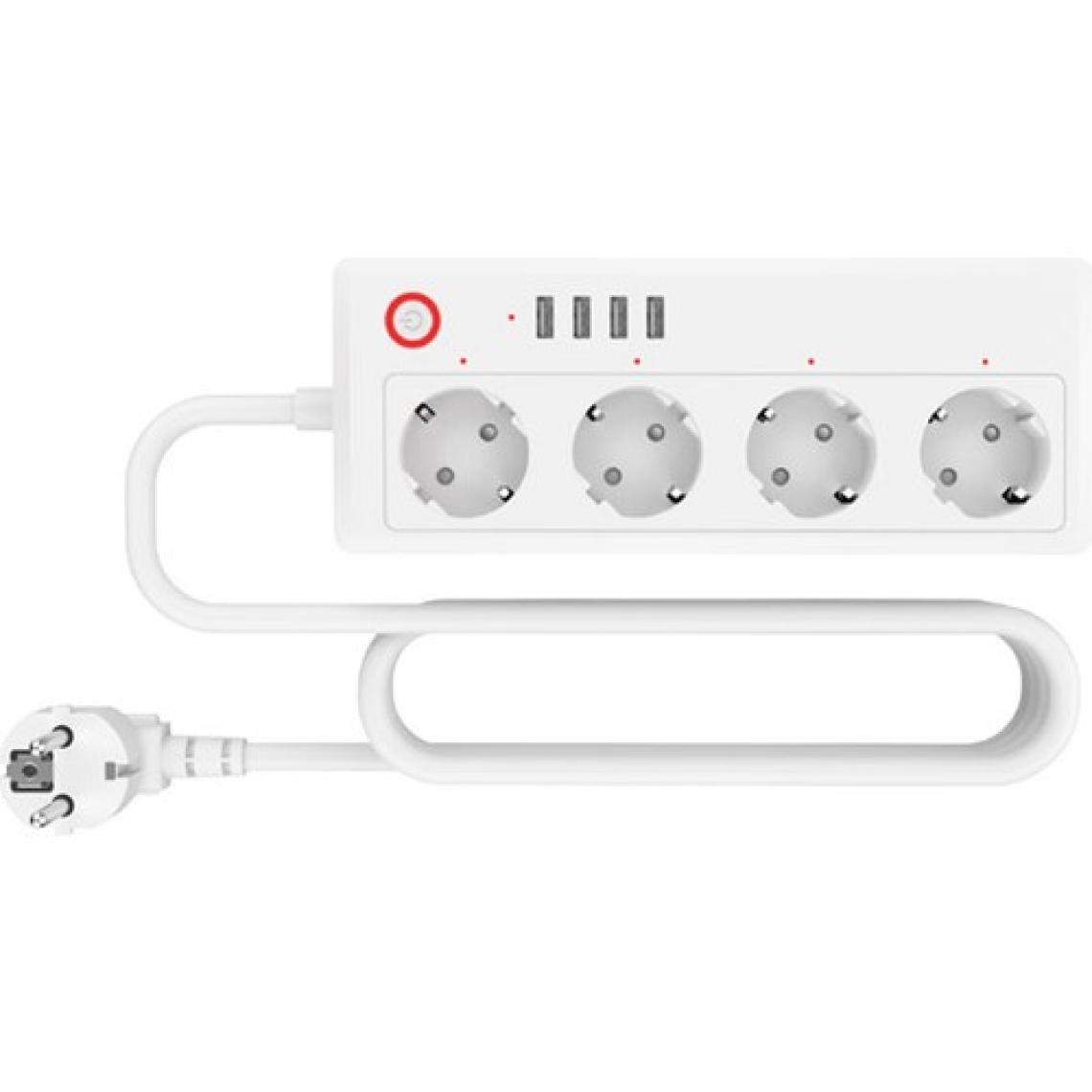 Rxr R-Pw4 Wi-Fi Akıllı Çoklu Priz / 4 USB 4 Elektrik Prizi