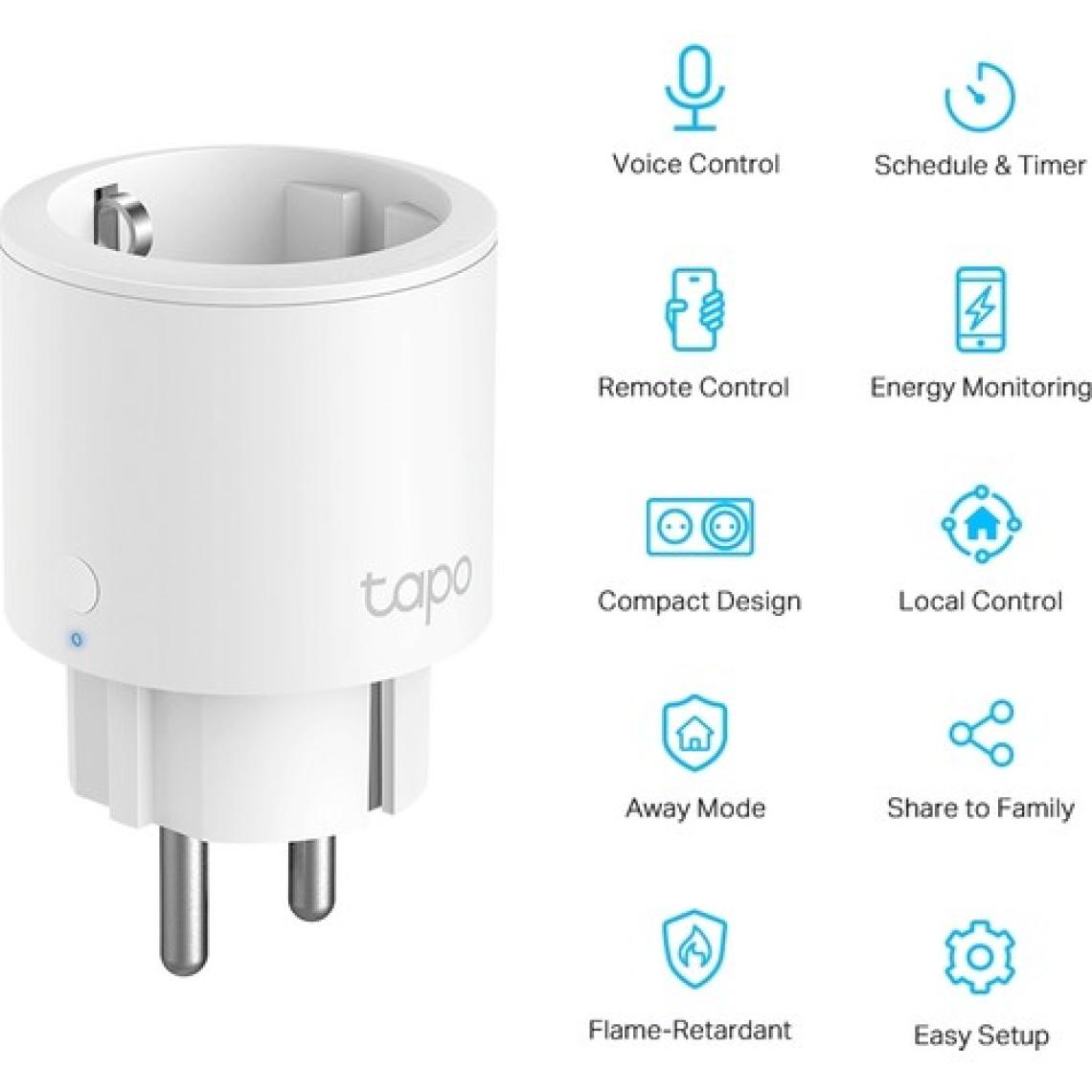 TP-Link Tapo P115 (1-Pack) | Mini Akıllı Wi-Fi Priz | Enerji İzleme | Uzaktan Kontrol | Alexa ve Google Home Uyumlu | Cihaz Paylaşımı | Kolay Kurulum | Hub Gerektirmez