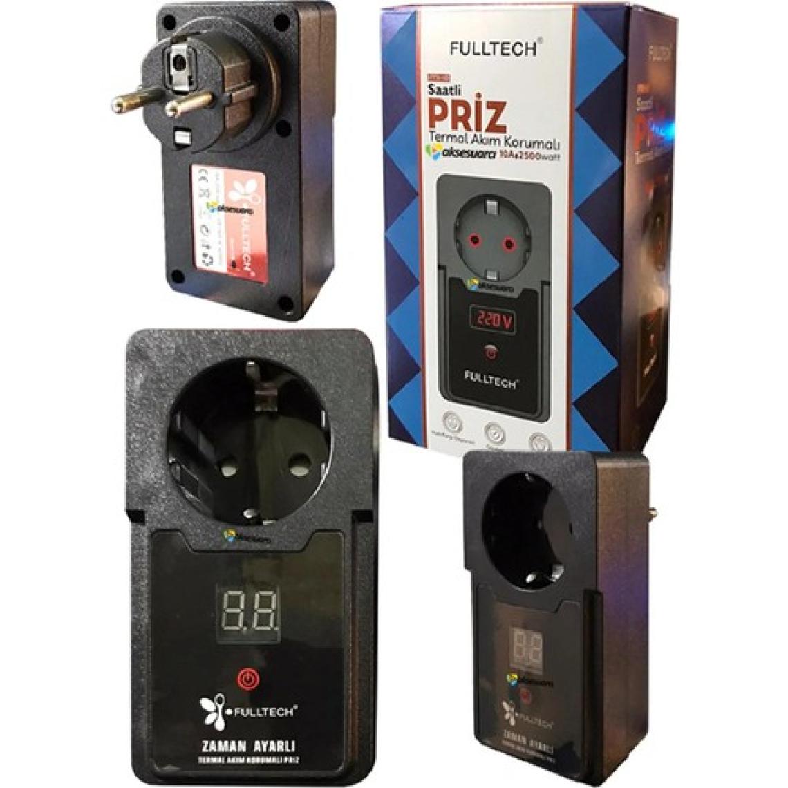 Aksesuarcı Termal Akım Korumalı Zaman Ayarlı Tekli Fulltech Saatli Duvar Priz - Ftr-10