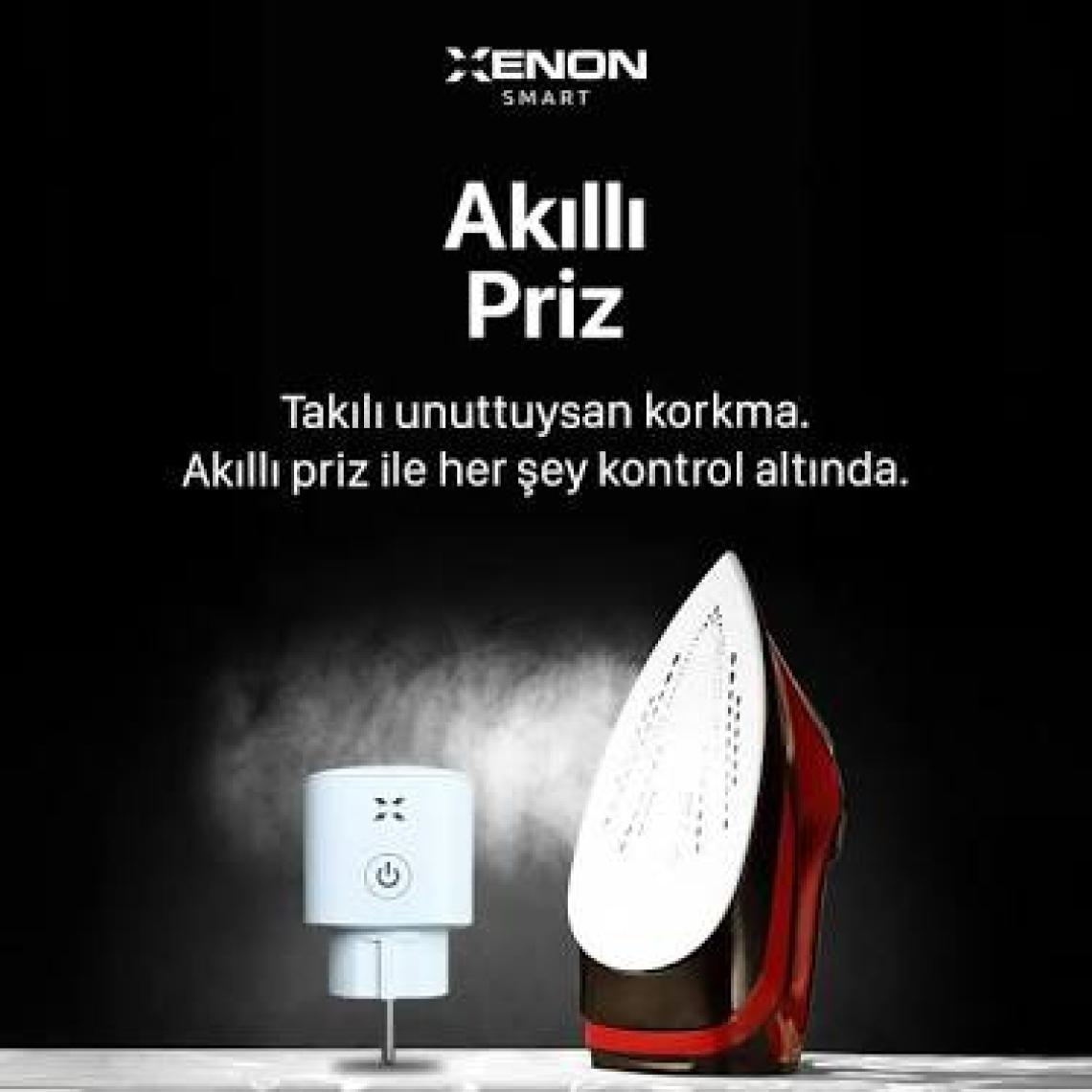 Xenon Smart Akıllı Akım Korumalı Priz Mobil Uygulama ile Uzaktan Kontrol Edilebilen Wi-Fi/Bluetooth Priz 16A X7013