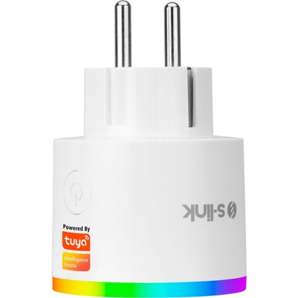 S-Link Swapp Sl-03 16A Akım Korumalı Akıllı Priz Rgb Işıklı 2.4 G Wifi Tuya Destekli