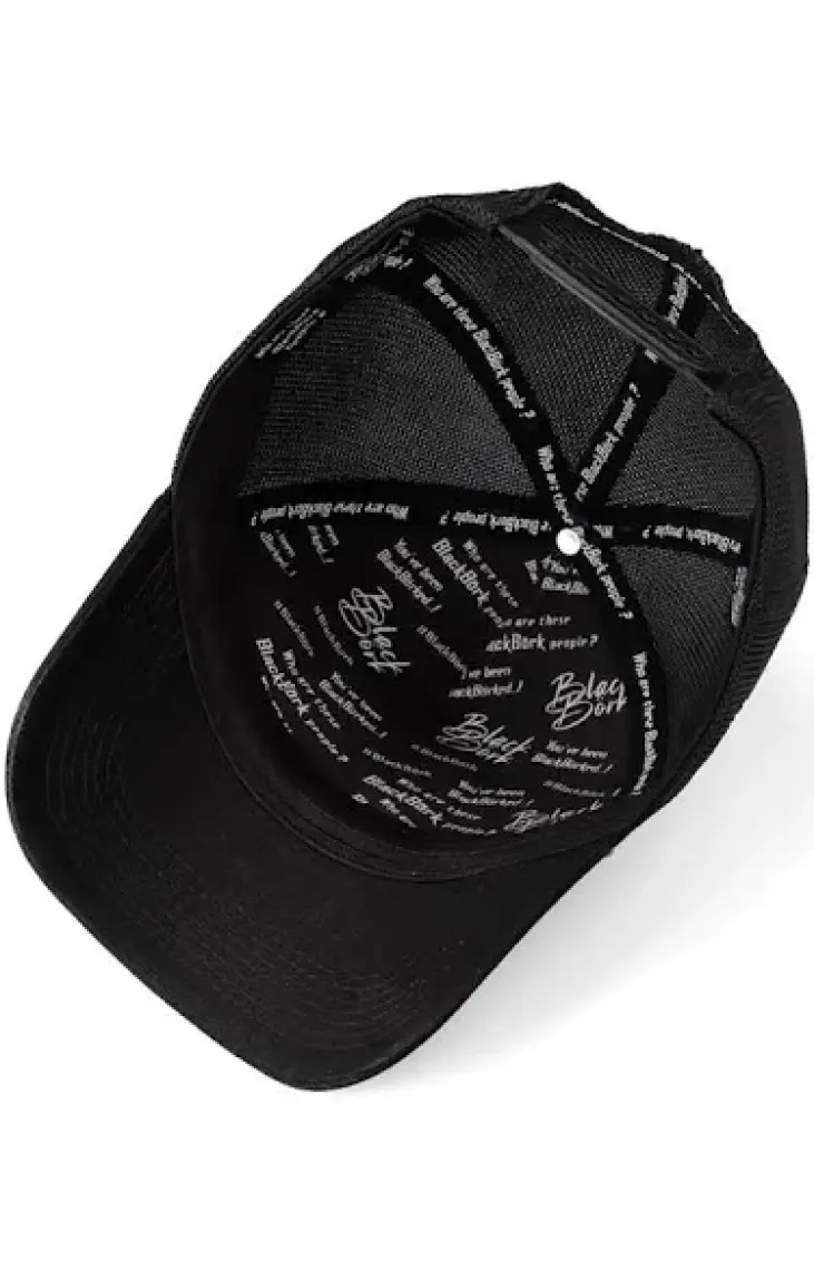 BlackBörk V1 Trucker Kartal - 6 Kod Logolu Siyah Şapka (Cap)