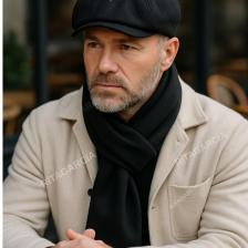 Elif İç Giyim Erkek Siyah Kasket Peaky Blinders Kaşe Kumaş Şapka Kasket