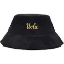 Ucla Carrie Siyah Bucket Kadife Nakışlı Unisex Şapka