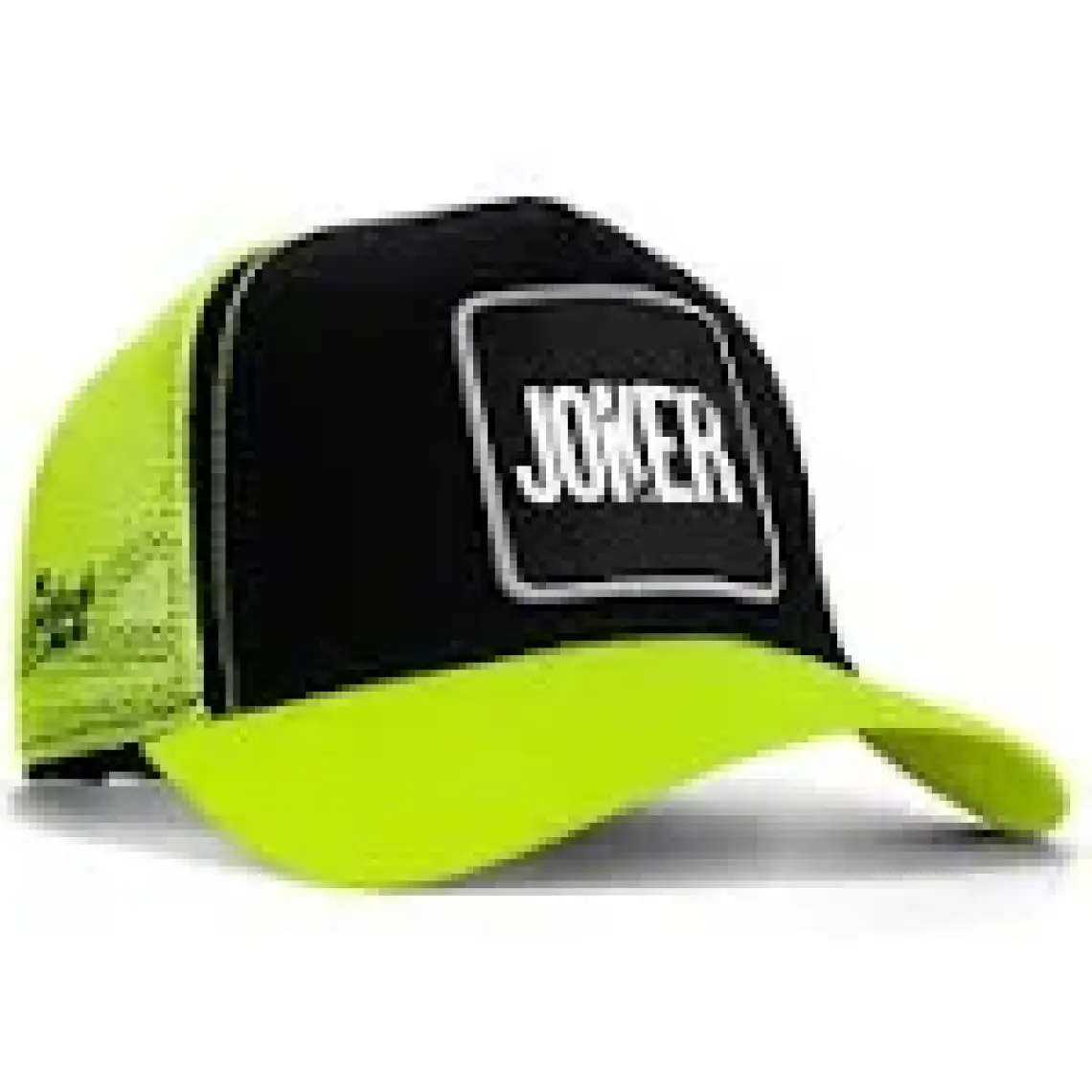 BlackBörk V1 Trucker Joker - 1 Kod Logolu Unisex Neon Siperli Neon-Siyah Şapka (Cap)