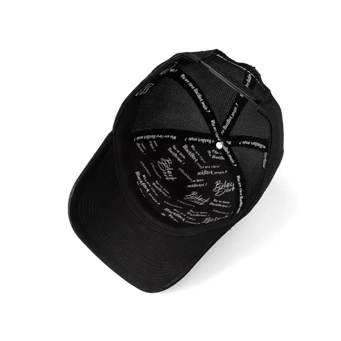 BlackBörk V1 Trucker Aslan - 4bs Kod Logolu Siyah Şapka (Cap)