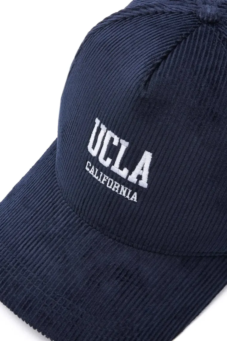 Ucla WINDSOR Kadife Lacivert Baseball Cap Nakışlı - Unısex Şapka