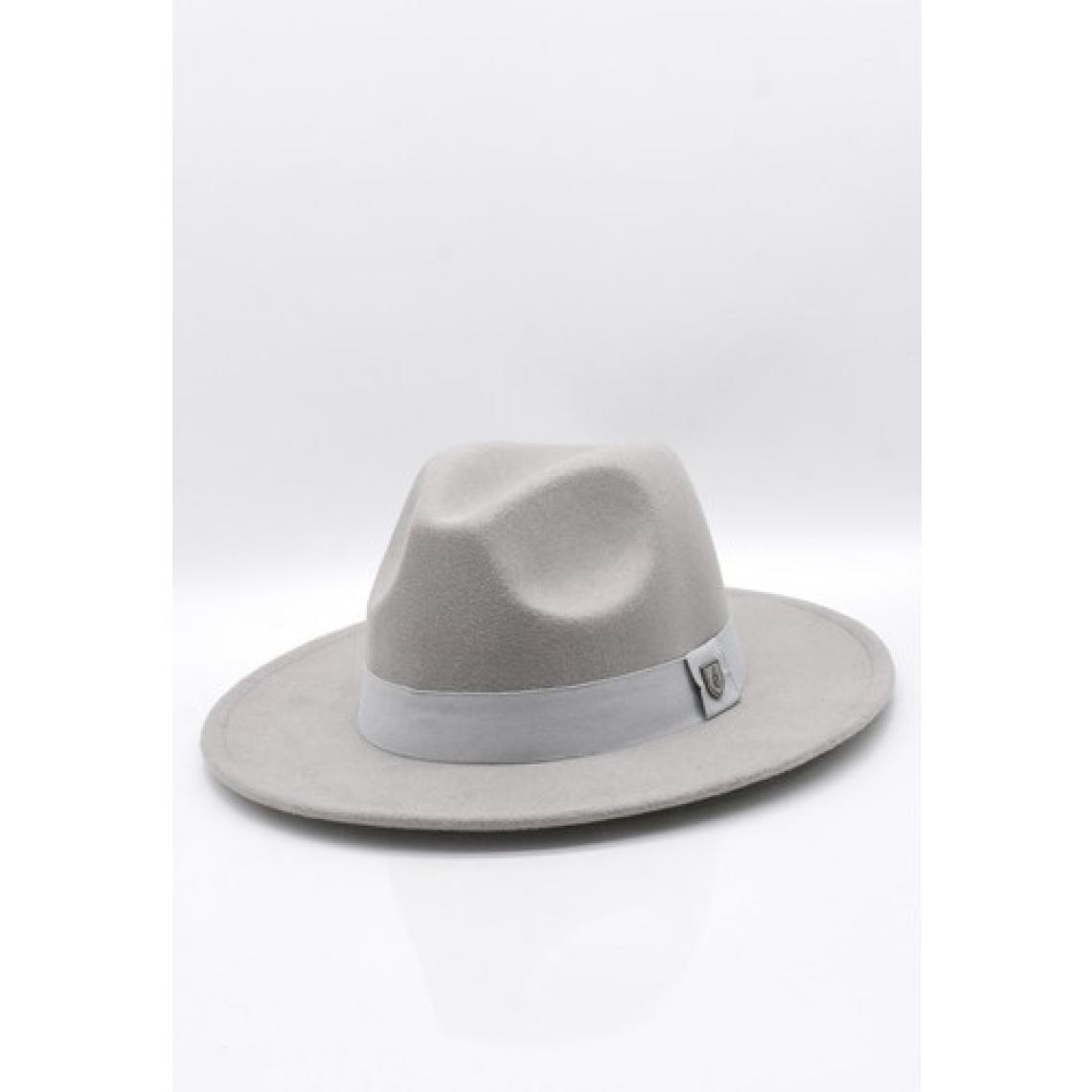 Gri Fötr Şapka Ayarlanabilir İpli Panama Hat