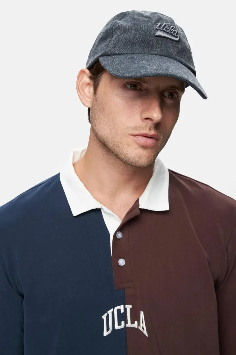 Ucla Fortuno Gri Baseball Cap Nakışlı  Unisex Şapka
