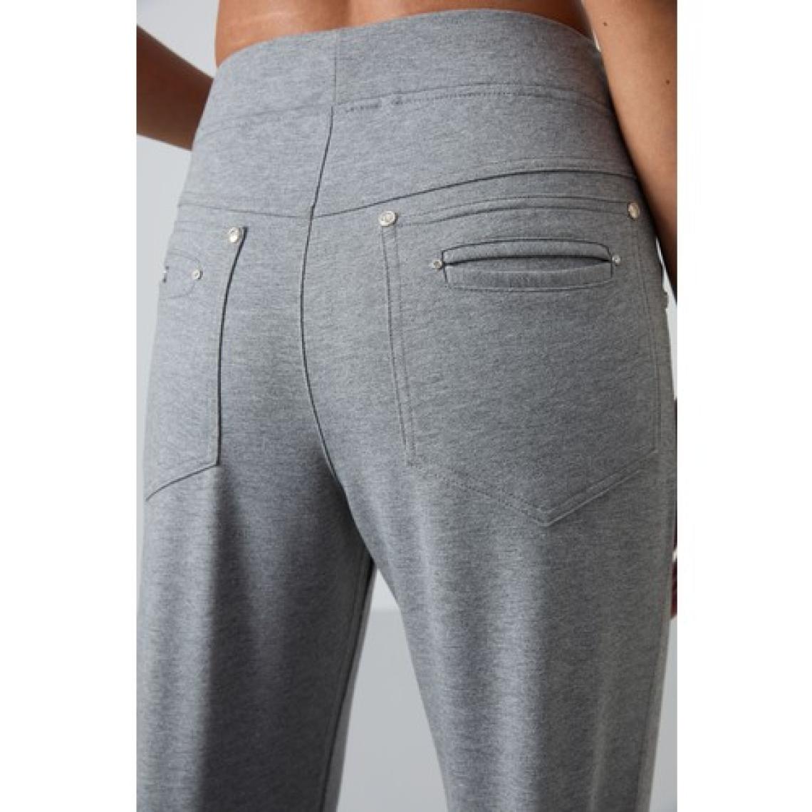 Tommy Life Gri Melanj Detaylı Cepli Rahat Form Klasik Paça Kadın Eşofman Altı - 94007
